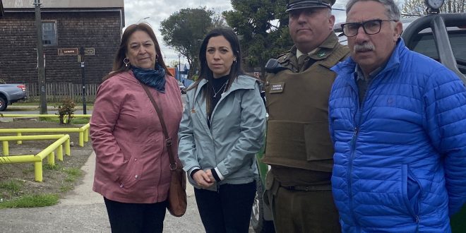 «MARCHA EXPLORATORIA» DE SEGURIDAD ENTRE DIRIGENTES Y CARABINEROS EN DALCAHUE