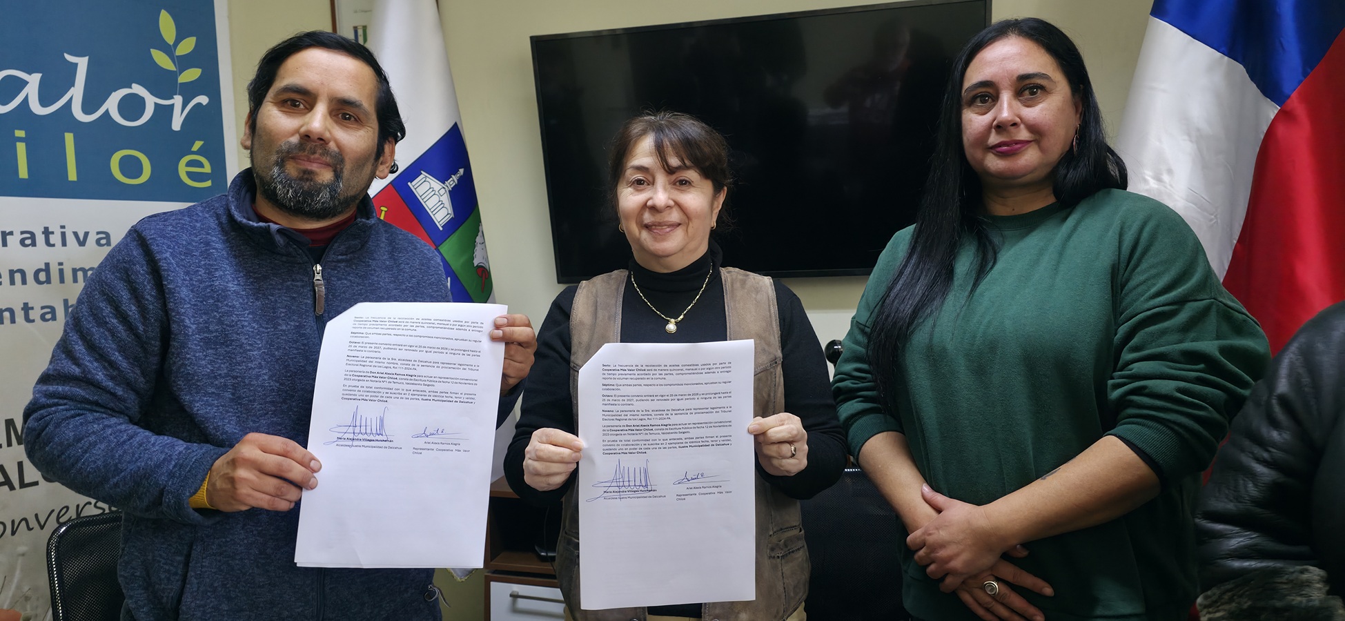 Dalcahue fortalece el reciclaje con alianza para dar nueva vida al aceite comestible usado